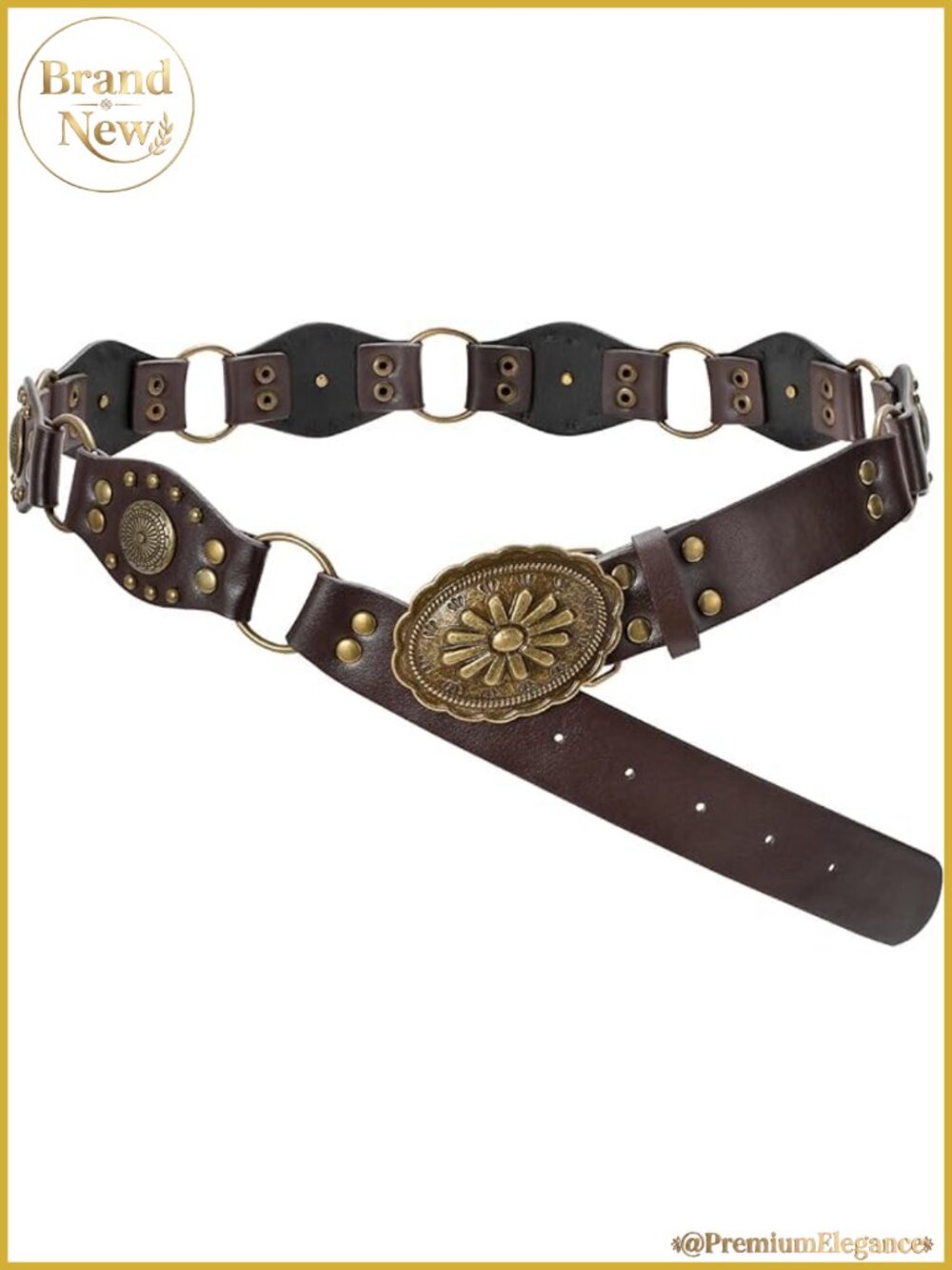 Faux Leather Western Belt for Women Cowgirl Festival Jean Dress